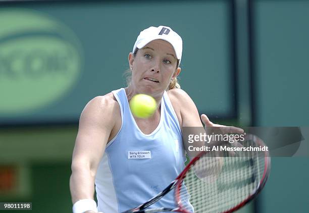 Lisa Raymond in women's doubles semi-final at the 2006 NASDAQ 100 Open at Key Biscayne, Florida. Ramond and Samantha Stosur defeated Amelie Mauresmo...
