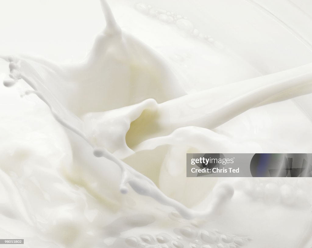 Splashing Poured Milk