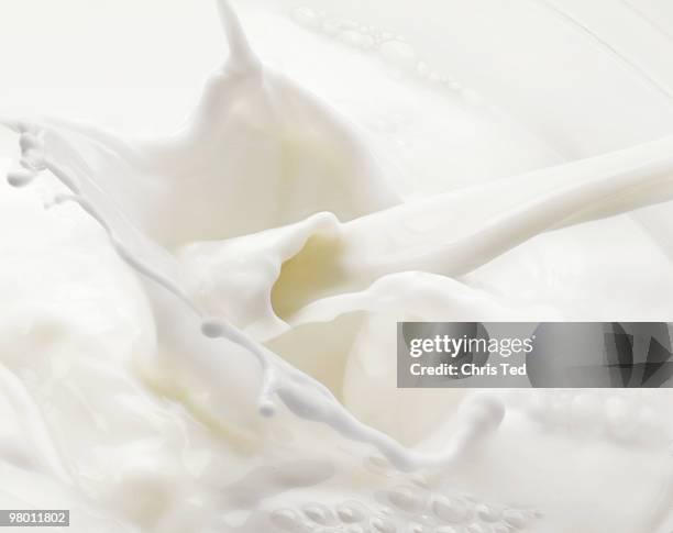 splashing poured milk - milk - fotografias e filmes do acervo