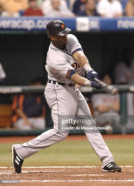 Detroit Tigers Craig Monroe bats against the Tampa Bay Devil Rays August 1, 2006 in St. Petersburg. The Tigers won 10 - 4, the team's 71st win of the...