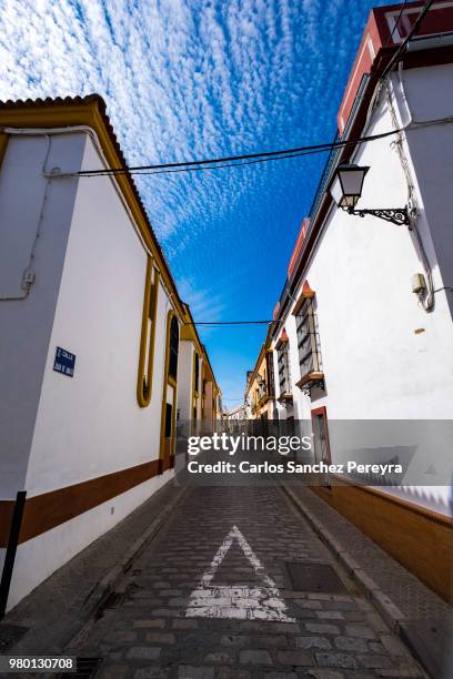 street in spain - utrera stockfoto's en -beelden