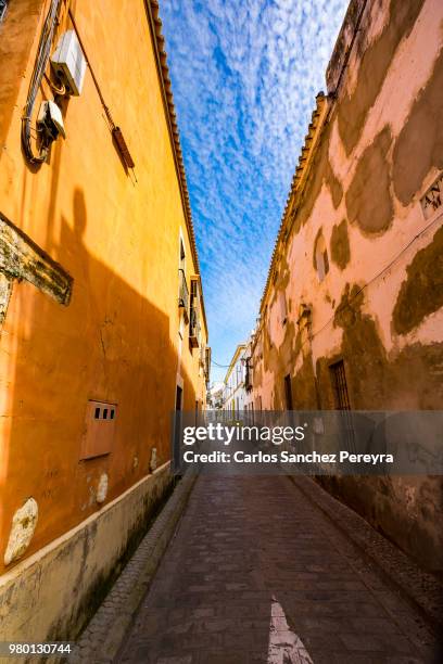 street in spain - utrera stockfoto's en -beelden