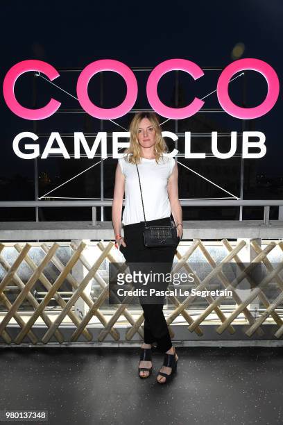 Kate Moran attends Chanel's Coco Game Club event Photocall at Galeries Lafayette Haussmann on June 20, 2018 in Paris, France.