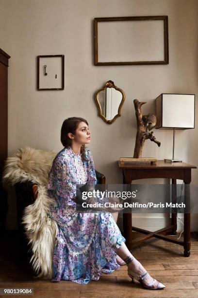 Singer Cúur de Pirate is photographed for Paris Match on May 31, 2018 in Paris, France.