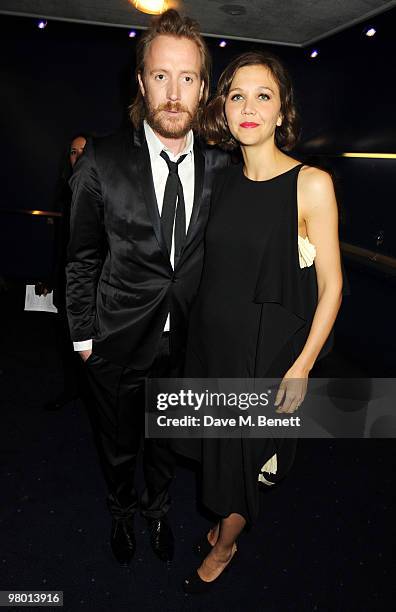 Rhys Ifans and Maggie Gyllenhaal arrive at the 'Nanny McPhee And The Big Bang' world film premiere at the Odeon West End on March 24, 2010 in London,...