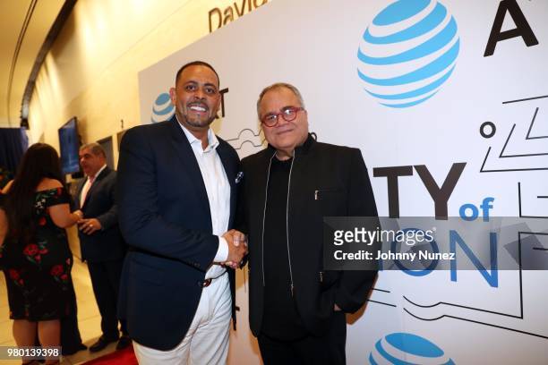 James Cruz and Armando Lucas Correa attend the Humanity Of Connection event at David Geffen Hall on June 20, 2018 in New York City.