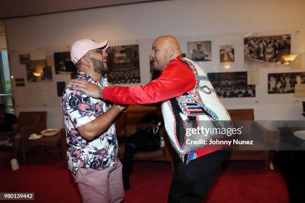 Alex Sensation and Fat Joe attend the Humanity Of Connection event at David Geffen Hall on June 20, 2018 in New York City.