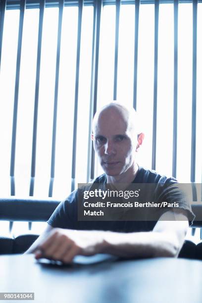 Guitarist Billy Howerdel of rock band A Perfect Circle is photographed for Paris Match on March 3, 2018 in Paris, France.