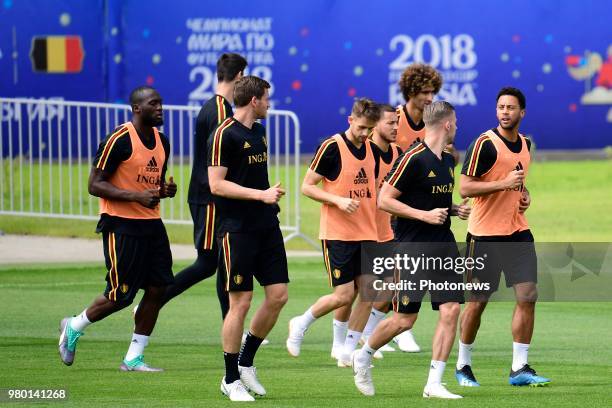 Romelu Lukaku forward of Belgium, Jan Vertonghen defender of Belgium, Adnan Januzaj midfielder of Belgium, Eden Hazard midfielder of Belgium,...