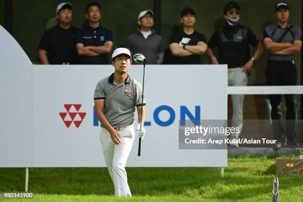 Kevin Na of USA pictured during round one of the Kolon Korea Open Golf Championship at Woo Jeong Hills Country Club on June 21, 2018 in Cheonan,...