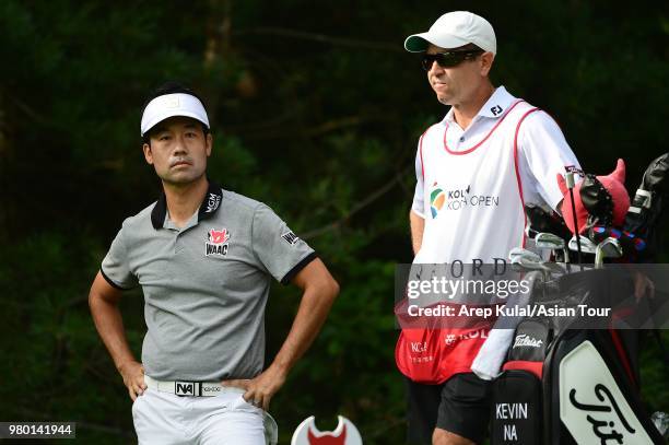 Kevin Na of USA pictured during round one of the Kolon Korea Open Golf Championship at Woo Jeong Hills Country Club on June 21, 2018 in Cheonan,...