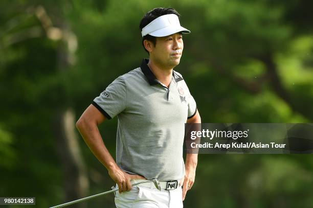 Kevin Na of USA pictured during round one of the Kolon Korea Open Golf Championship at Woo Jeong Hills Country Club on June 21, 2018 in Cheonan,...