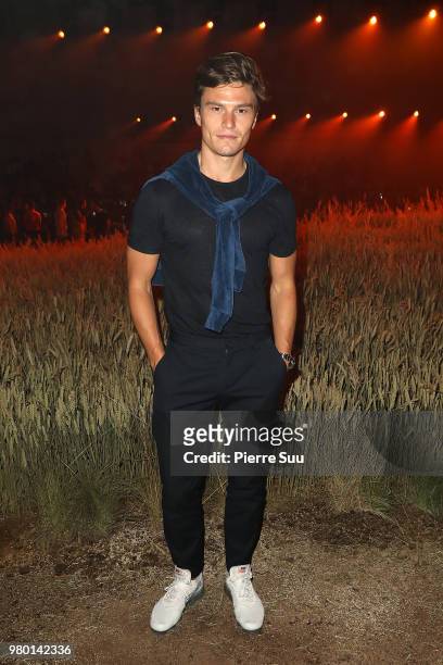 Oliver Cheshire attends the Ami Alexandre Mattiussi Menswear Spring/Summer 2019 show as part of Paris Fashion Week on June 21, 2018 in Paris, France.