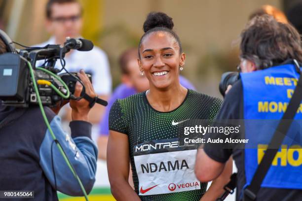 Solene Ndama during the meeting of Montreuil on June 19, 2018 in Montreuil, France.