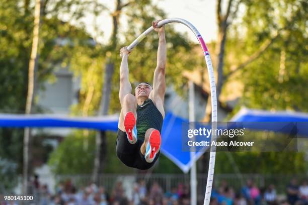 Stanley Joseph competes in pole vault during the meeting of Montreuil on June 19, 2018 in Montreuil, France.