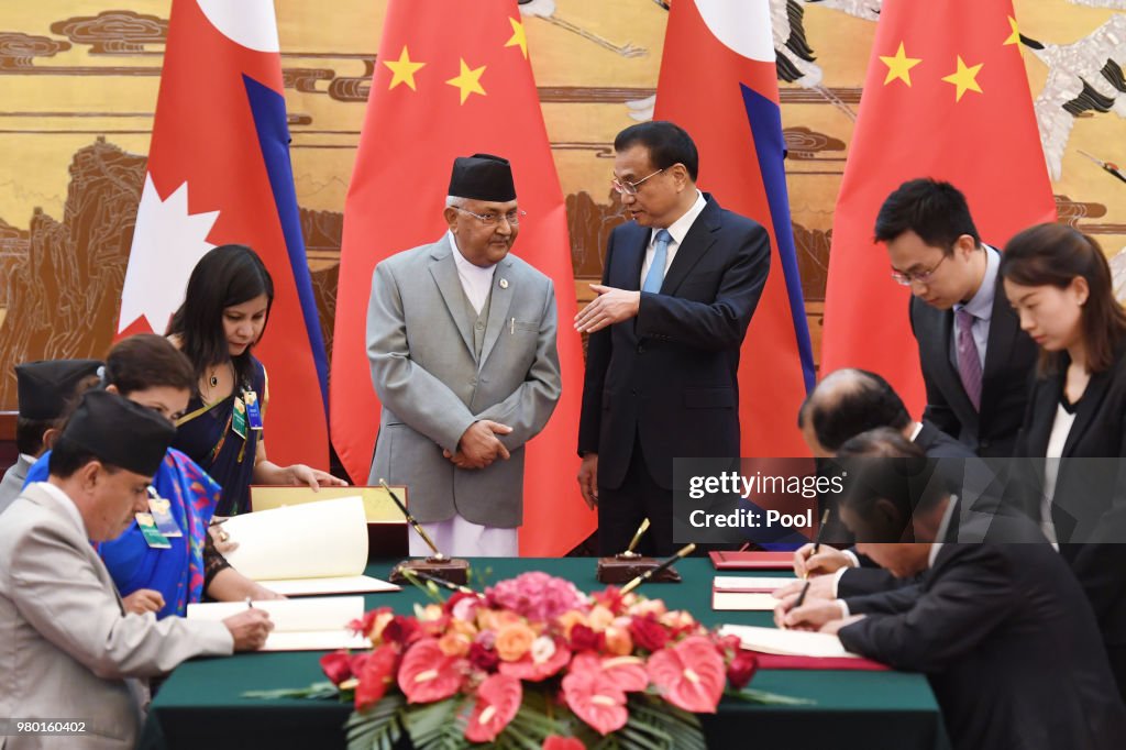 Nepal's Prime Minister Visits China