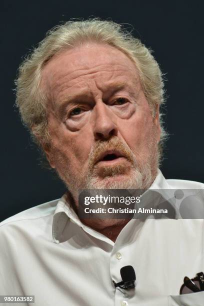 Director Ridley Scott attends the Cannes Lions Festival 2018 on June 21, 2018 in Cannes, France.