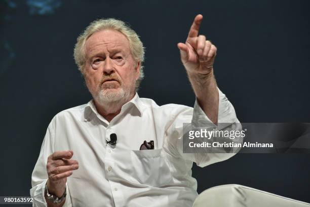 Director Ridley Scott attends the Cannes Lions Festival 2018 on June 21, 2018 in Cannes, France.