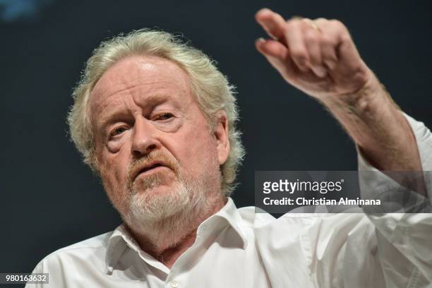 Director Ridley Scott attends the Cannes Lions Festival 2018 on June 21, 2018 in Cannes, France.