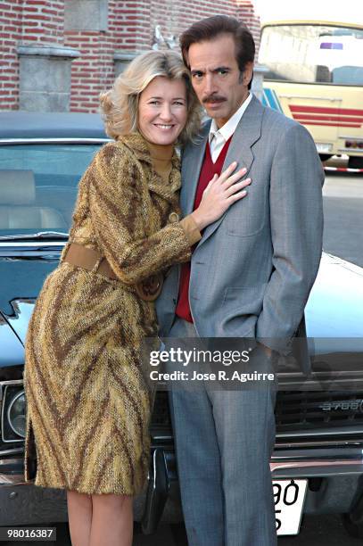 Portrait of the actor Imanol Arias and Ana Duato, actress, during the presentation of the new episodes of 'Cuéntame cómo pasó', the successful TV...