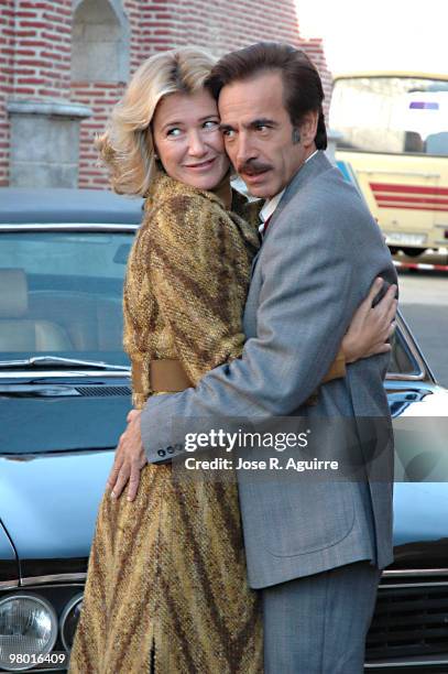 Portrait of the actor Imanol Arias and Ana Duato, actress, during the presentation of the new episodes of 'Cuéntame cómo pasó', the successful TV...