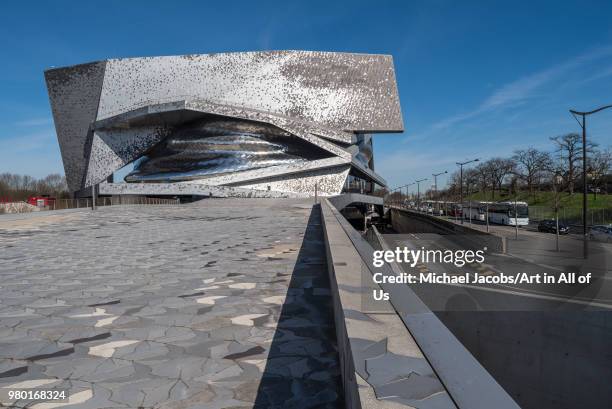 France, Paris - 6 April 2018: Philharmonie de Paris in the Parc de la Villette - designed by French architect Jean Nouvel