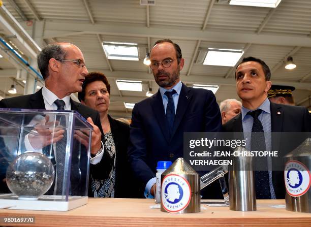 French Prime Minister Edouard Philippe and French Minister of Higher Education, Research and Innovation Frederique Vidal are pictured during their...