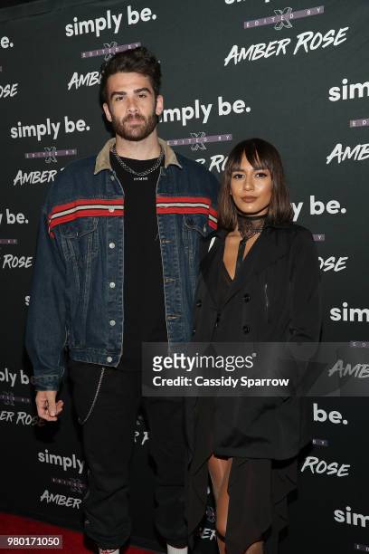 Hasan Piker and Janice Griffith attends the Amber Rose x Simply Be Launch Party at Bootsy Bellows on June 20, 2018 in West Hollywood, California.