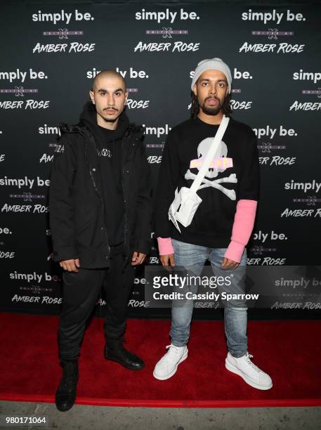 Moza and Jallal attends the Amber Rose x Simply Be Launch Party at Bootsy Bellows on June 20, 2018 in West Hollywood, California.