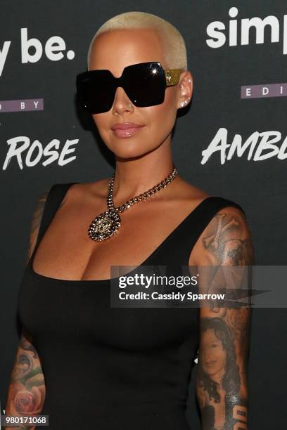 Amber Rose attends the Amber Rose x Simply Be Launch Party at Bootsy Bellows on June 20, 2018 in West Hollywood, California.