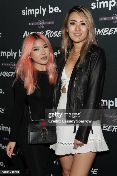 Mary Cake and Celine Linarte Attend The Amber Rose x Simply Be Launch Party at Bootsy Bellows on June 20, 2018 in West Hollywood, California.