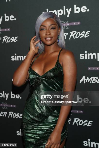 Justine Skye attends the Amber Rose x Simply Be Launch Party at Bootsy Bellows on June 20, 2018 in West Hollywood, California.