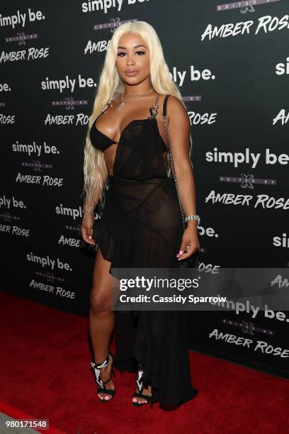 DreamDoll attends the Amber Rose x Simply Be Launch Party at Bootsy Bellows on June 20, 2018 in West Hollywood, California.