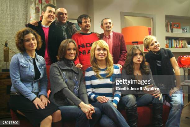 Presentation of the new TV serie in Spain '7 días al desnudo' . In the image: Javier Veiga, Juan Fernández, David Bagés, Iñaki Miramón, Aída de la...