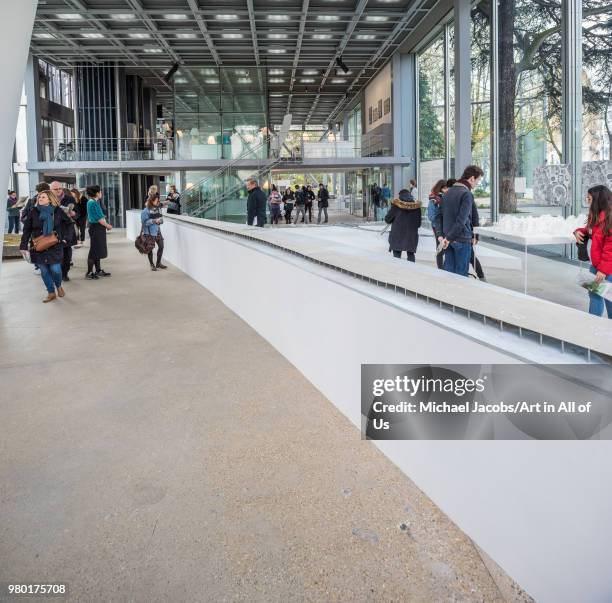 France, Paris - 5 April 2018: Fondation Cartier pour l'art contemporain designed by French architect Jean Nouvel - Junya Ishigami - Freeing...