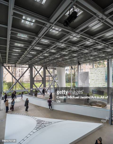 France, Paris - 5 April 2018: Fondation Cartier pour l'art contemporain designed by French architect Jean Nouvel - Junya Ishigami - Freeing...