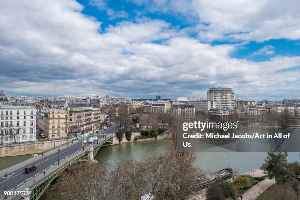 France, Paris - 5 april 2018: cityscape of Paris taken from the terrace of the Institut du monde Arabe