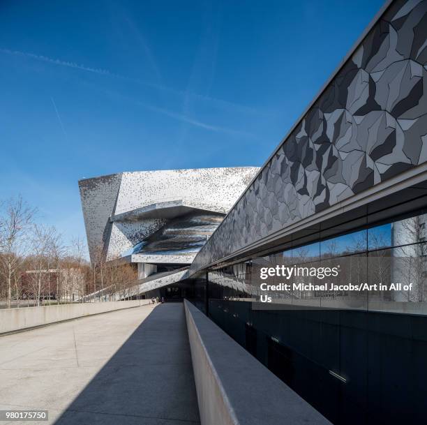 France, Paris - 6 April 2018: Philharmonie de Paris in the Parc de la Villette - designed by French architect Jean Nouvel