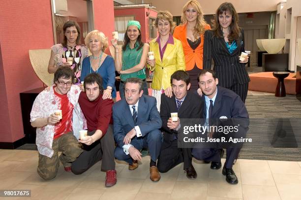 Presentation of Camera Cafe TV serie in Spain. In the image, Luis Varela, Arturo Vals, Esperanza Pedreño, Joaquin Reyes, Carolina Cerezuela, Silvia...