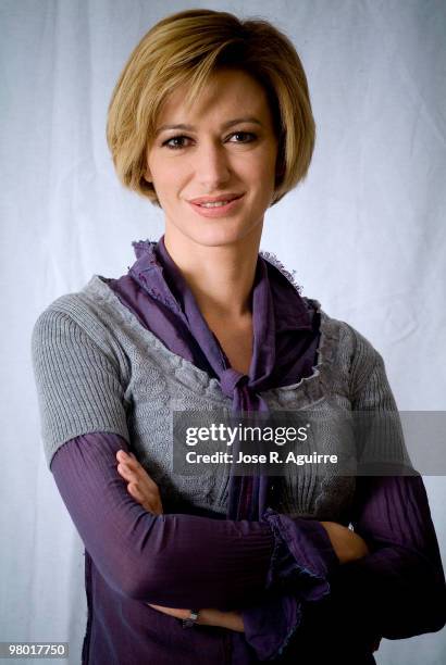 November 27, 2006. Susana Griso, presenter of the news in Antena 3 Television.