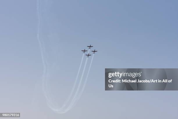 Israel, Tel Aviv-Yafo - 19 April 2018: Celebration of the 70th independence day of Israel - Yom haatzmaout - airshow of of the Israeli air force -...