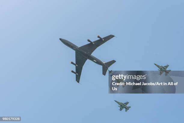 Israel, Tel Aviv-Yafo - 19 April 2018: Celebration of the 70th independence day of Israel - Yom haatzmaout - airshow of of the Israeli air force -...