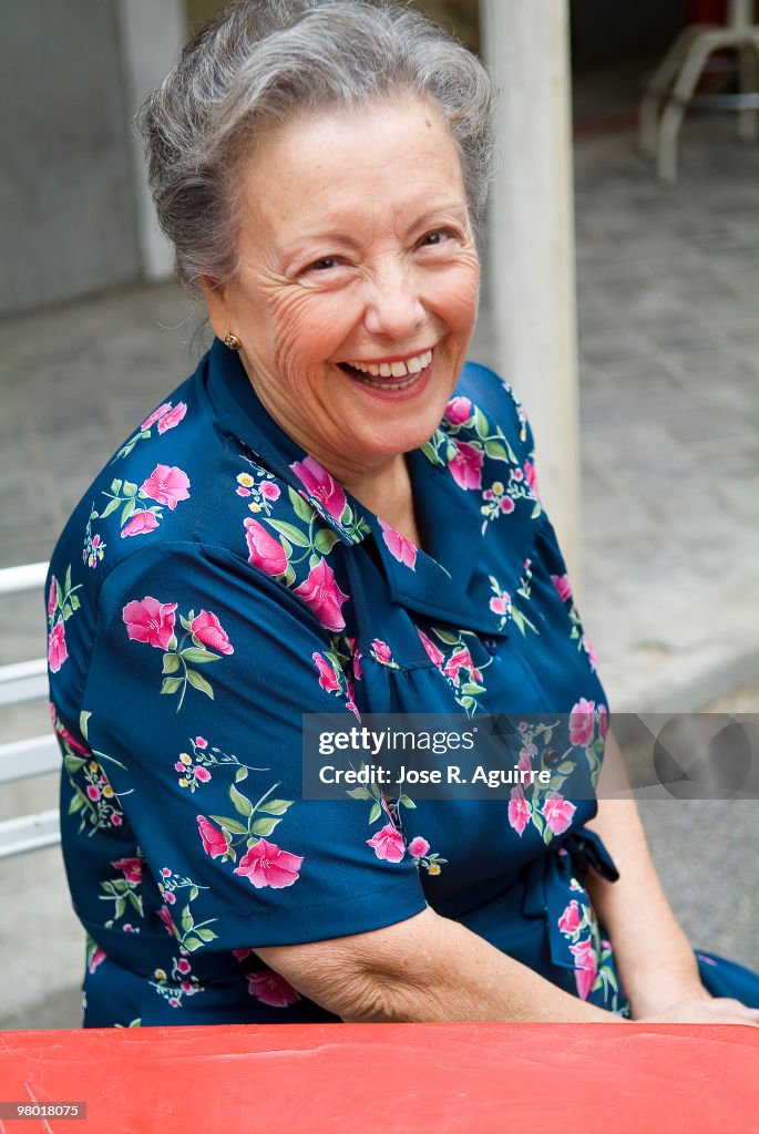 Portrait of María Galiana, actress in the spanish famous tv serie 'Cuéntame'.