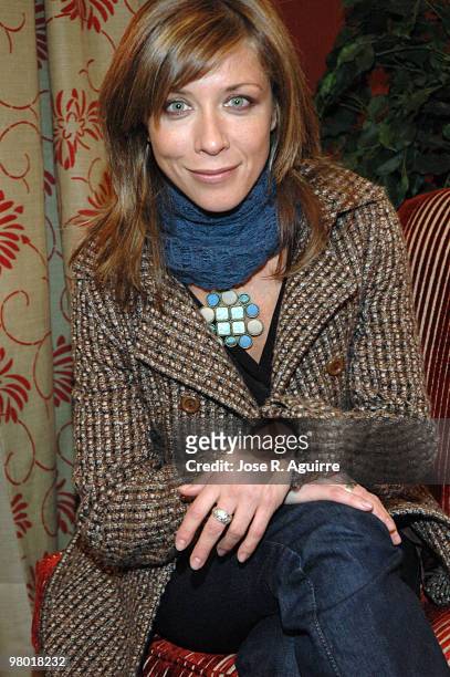 December 18, 2006. Madrid, Spain. Presentation of the new serie by Telecinco 'La que se avecina'. Portrait of Eva Isanta, actress.