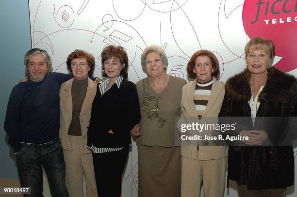 December 18, 2006. Madrid, Spain. Presentation of the new serie by Telecinco 'La que se avecina'. In the imagen, the actors Ricardo Arroyo, Beatriz...