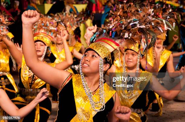 colors of malaysia festival - kadazandusun stock pictures, royalty-free photos & images