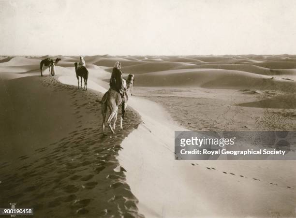 [Bedouins on camels], Tunisia, 1930.