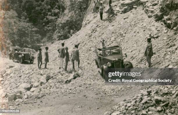 From Darjeeling to Gangtok, India, 1938.