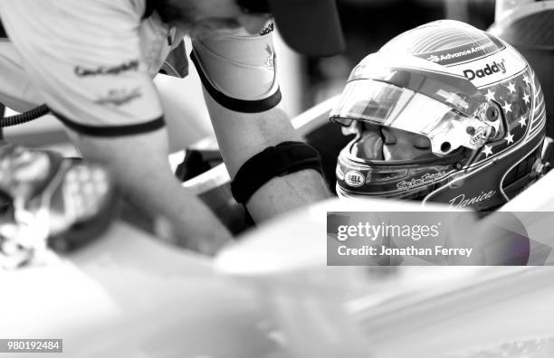 Danica Patrick during qualifying for the Indianapolis 500 race at the Indianapolis Motor Speedway on May 20, 2018 in Indianapolis, Indiana.