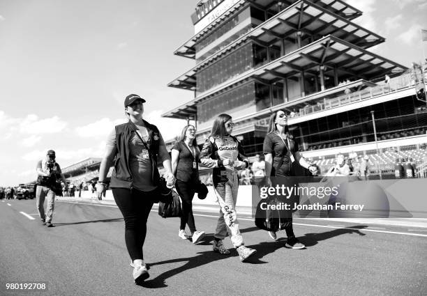 Danica Patrick during qualifying for the Indianapolis 500 race at the Indianapolis Motor Speedway on May 20, 2018 in Indianapolis, Indiana.